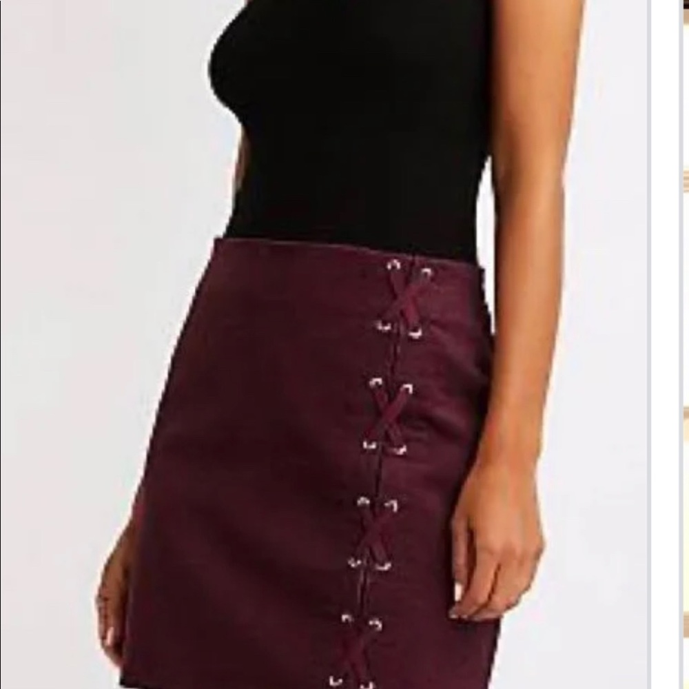 Charolette Russe purple Corduroy mini skirt